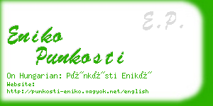 eniko punkosti business card